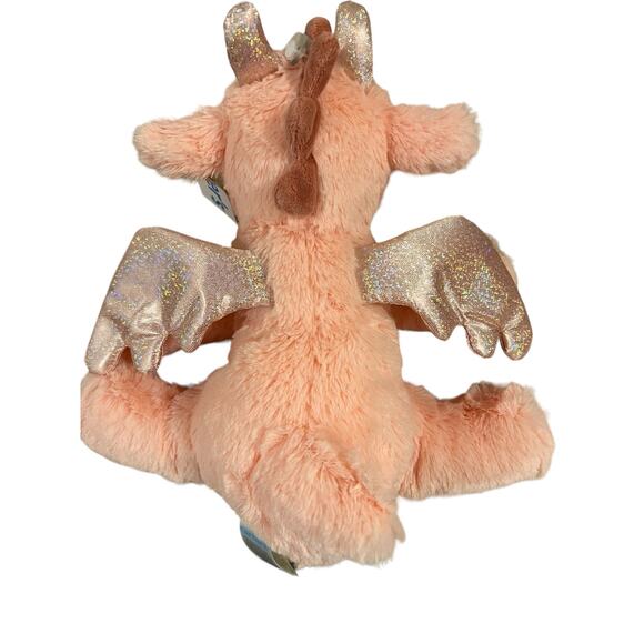 New Carter’s PINK Girls SPARKLE DRAGON 🐉 Lovey Plush Stuffed Animal Beanie HTF - Picture 5 of 5